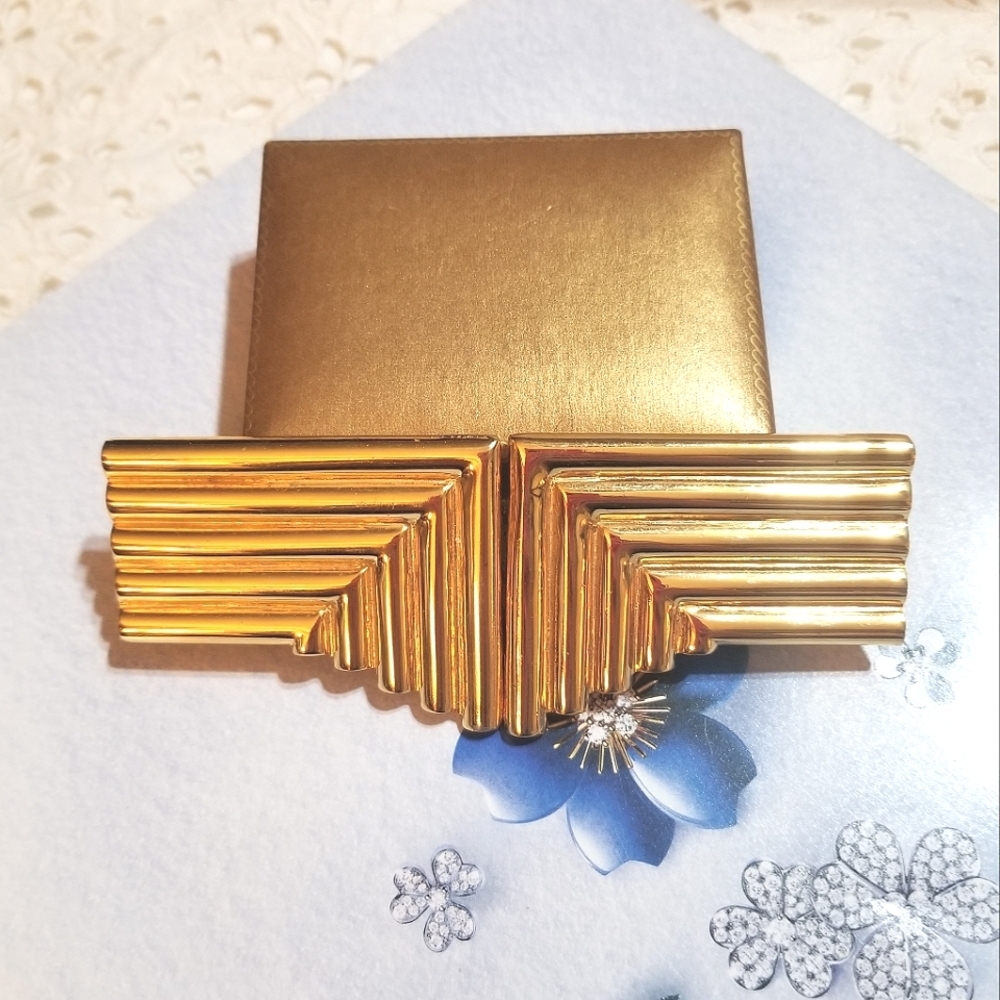 ACCESSORCRAFT NYC Vintage Gold Plated Belt Buckle - Picture 2 of 8